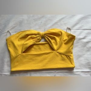 Yellow crop top
